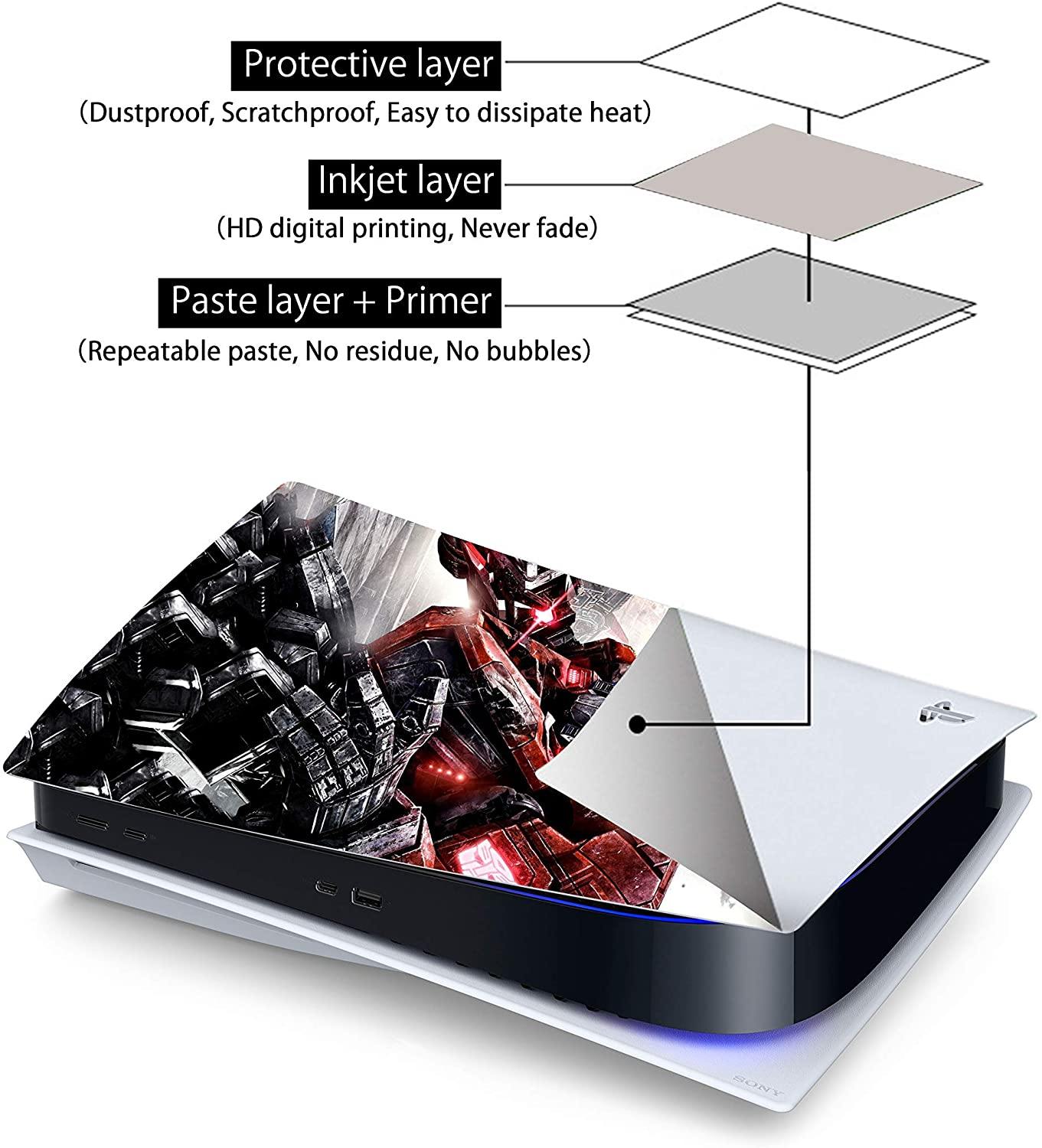 PEYANZ PS5 Skin for Console(Disk Edition) and Controllers Vinyl Sticker, Durable - JOY2ESpree