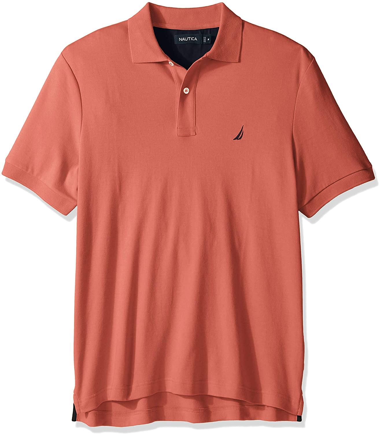 Nautica Men's Classic Fit Short Sleeve Solid Soft Cotton Polo Shirt - JOY2ESpree