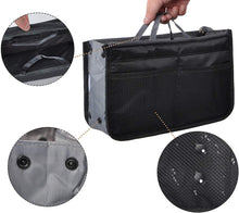 
                        
                          Load image into Gallery viewer, Vercord Purse Organizer Insert for Handbags Bag Organizers Inside Tote Pocketbook Women Nurse Nylon 13 Pockets Black Medium
                        
                      