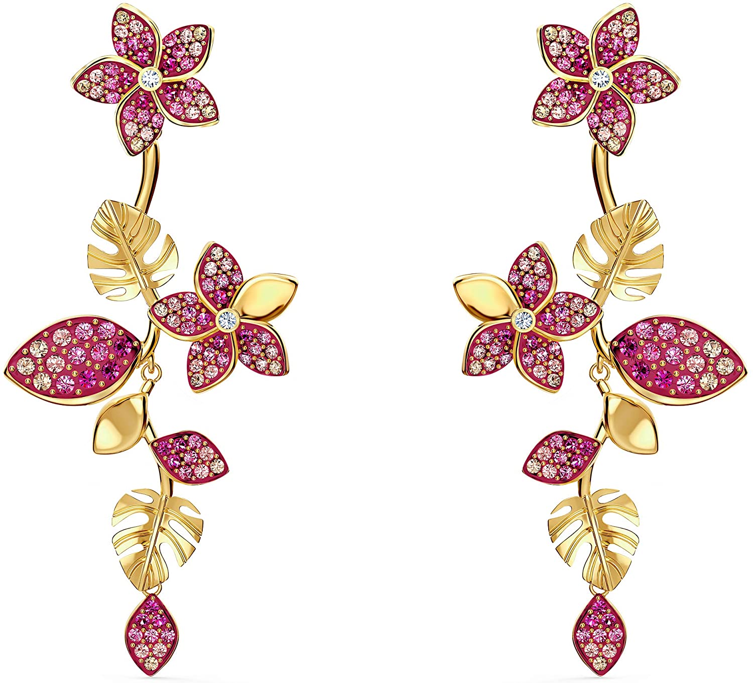 SWAROVSKI Women's Tropical Flower Pink Crystal Jewelry Collection - JOY2ESpree