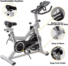 
                        
                          Muat gambar ke penampil Galeri, BINHIA Exercise Bike Indoor Cycling Bike Stationary - Cycle Bike with Ipad Mount &amp;Comfortable Seat Cushion - JOY2ESpree
                        
                      