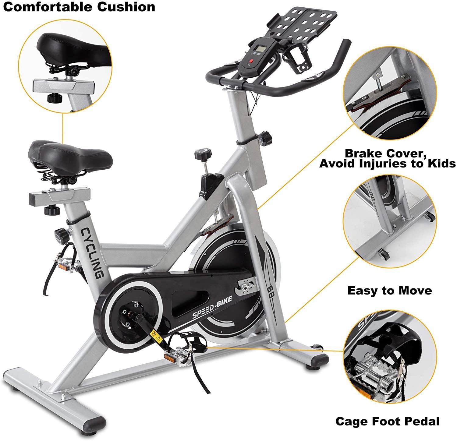 BINHIA Exercise Bike Indoor Cycling Bike Stationary - Cycle Bike with Ipad Mount &Comfortable Seat Cushion - JOY2ESpree