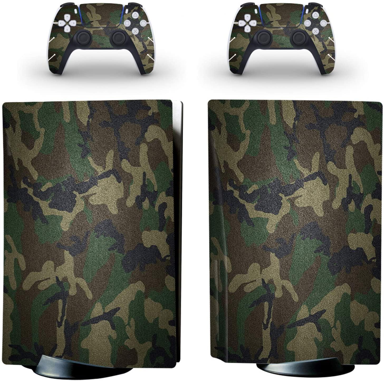 gotor Vinyl Skin Decals Cover Wrap Sticker Faceplate for PS5 Playstation 5 Console and 2 Controllers Skins (PS5 (Not The Digital Edition), B01) - JOY2ESpree