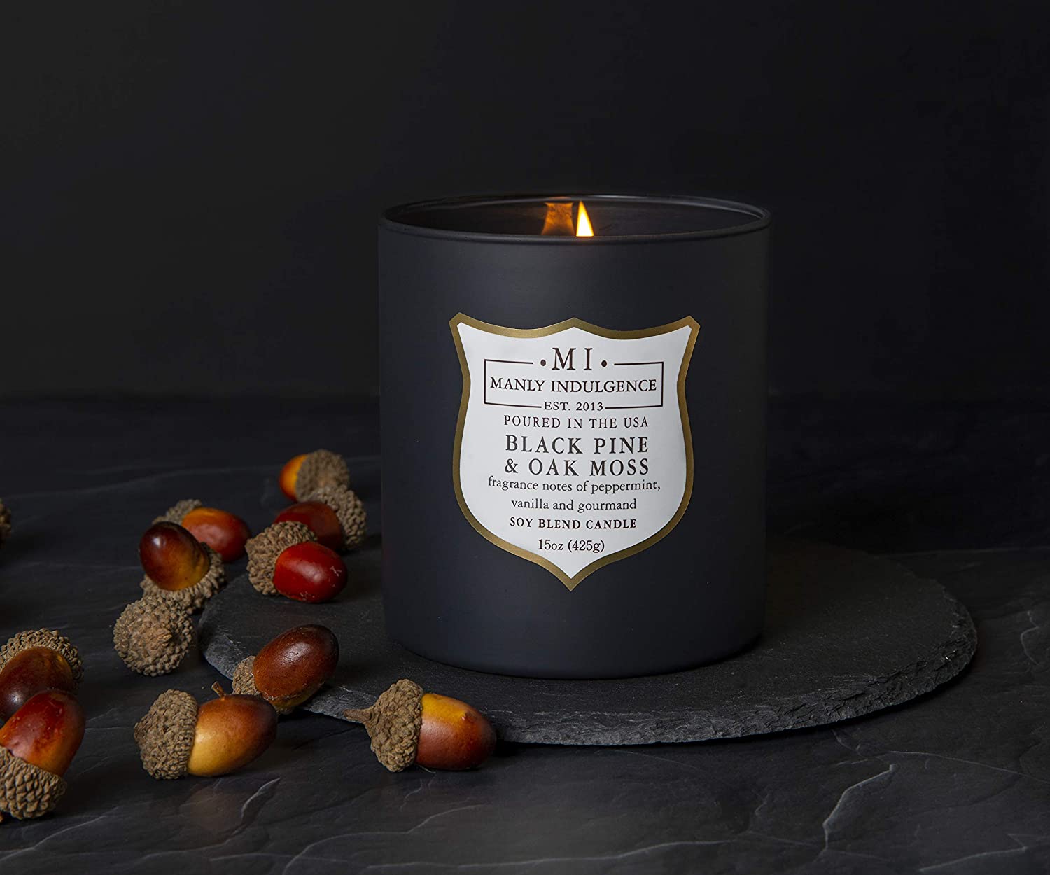 Manly Indulgence Sea Salt & Ginger Scented Jar Candle, 15 Oz, White