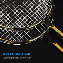 
                        
                          Load image into Gallery viewer, Fostoy Badminton Rackets, Badminton Sets for Backyards, Lightweight Carbon Fiber Badminton Racquets with 3 shuttlecocks and Carry Bag - JOY2ESpree
                        
                      