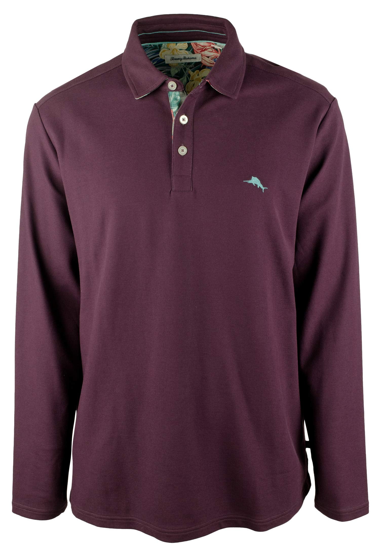 Tommy Bahama Mens Textured Embroidered Logo Polo Shirt