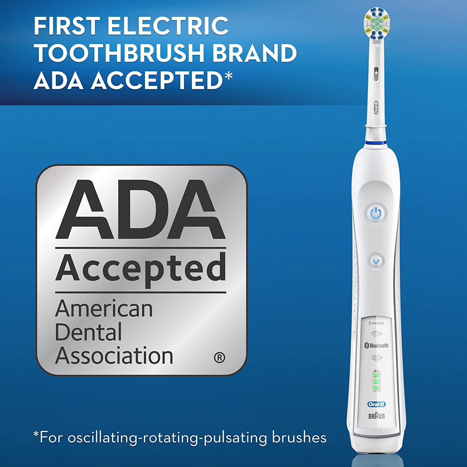 Oral-B Pro 5000 Smartseries Power Rechargeable Electric Toothbrush with Bluetooth Connectivity, White Edition