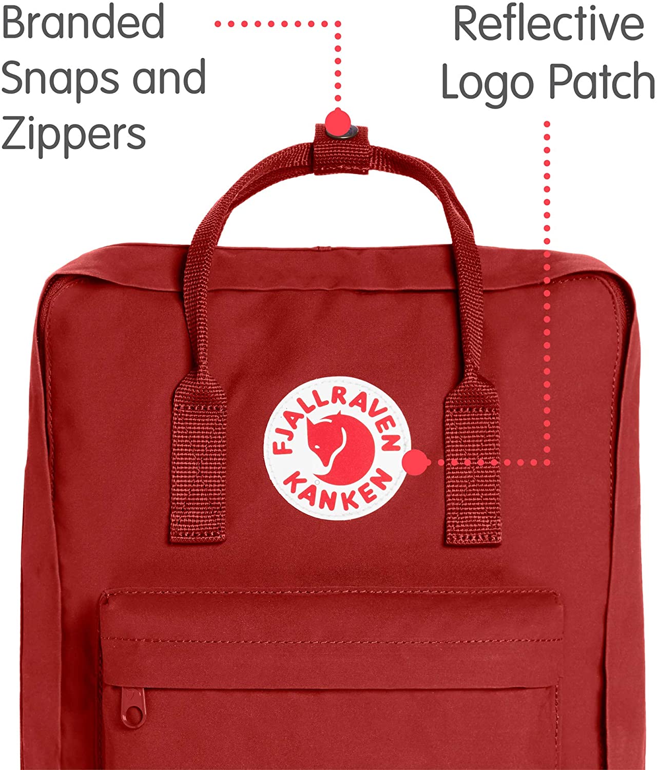 Fjallraven, Kanken Classic Backpack for Everyday, Ox Red