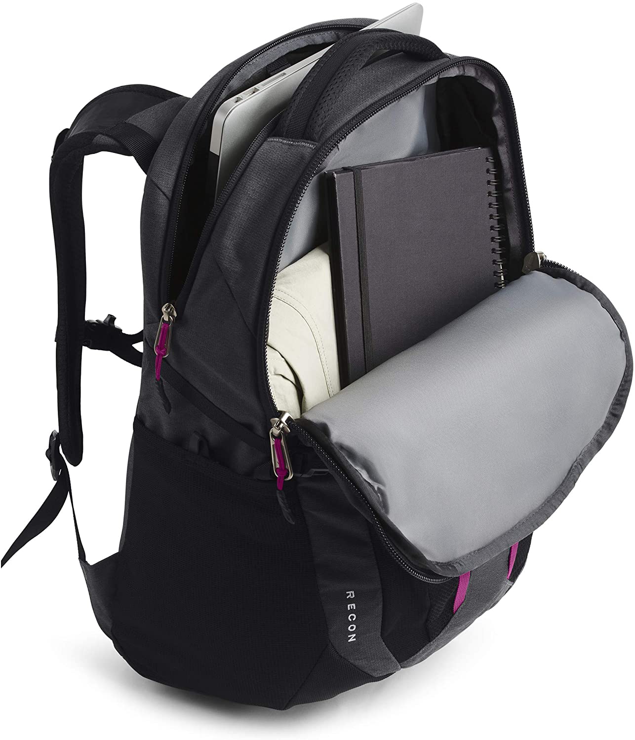 The North Face Women's Recon Backpack, TNF Black Heather/Silver Reflective, One Size