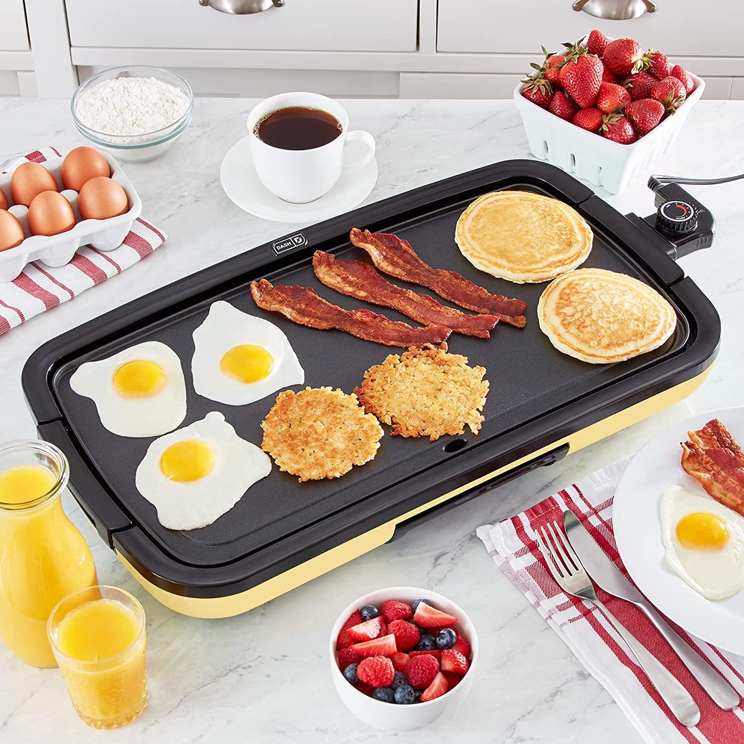 DASH DEG200GBRD01 Everyday Nonstick Electric Griddle for Pancakes, Burgers, Quesadillas, Eggs & other on the go Breakfast - JOY2ESpree