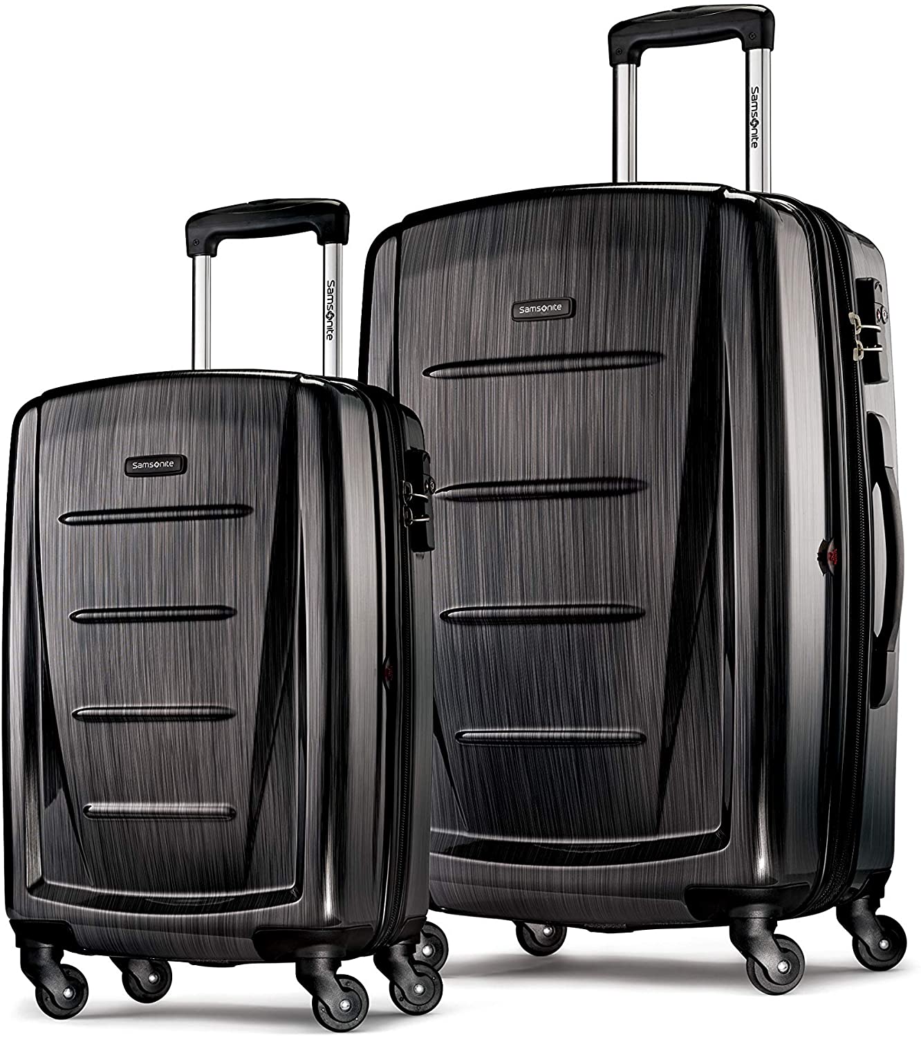 Samsonite Winfield 2 Hardside Expandable Luggage with Spinner Wheels, Charcoal, Checked-Large 28-Inch
