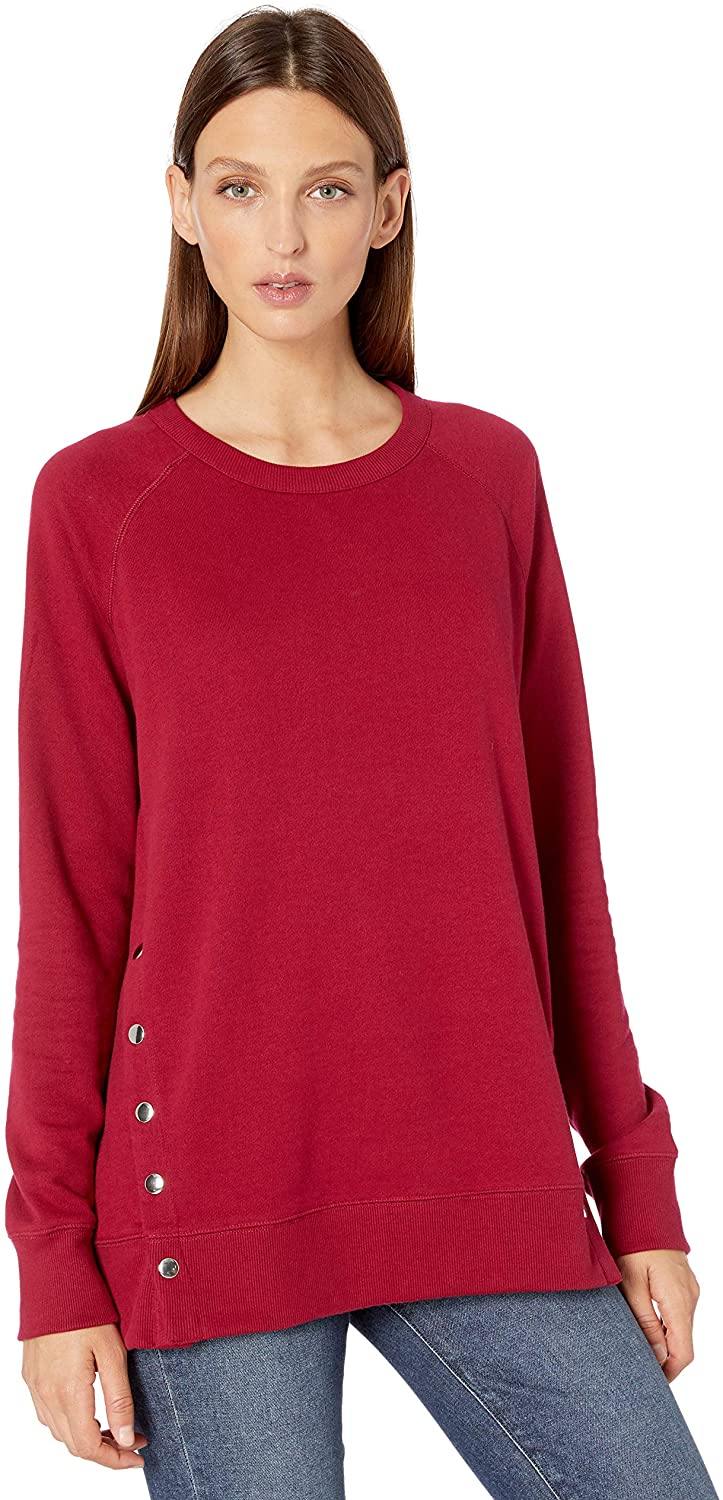 Jag Jeans Women's Kristen Side Snap Crew Pullover