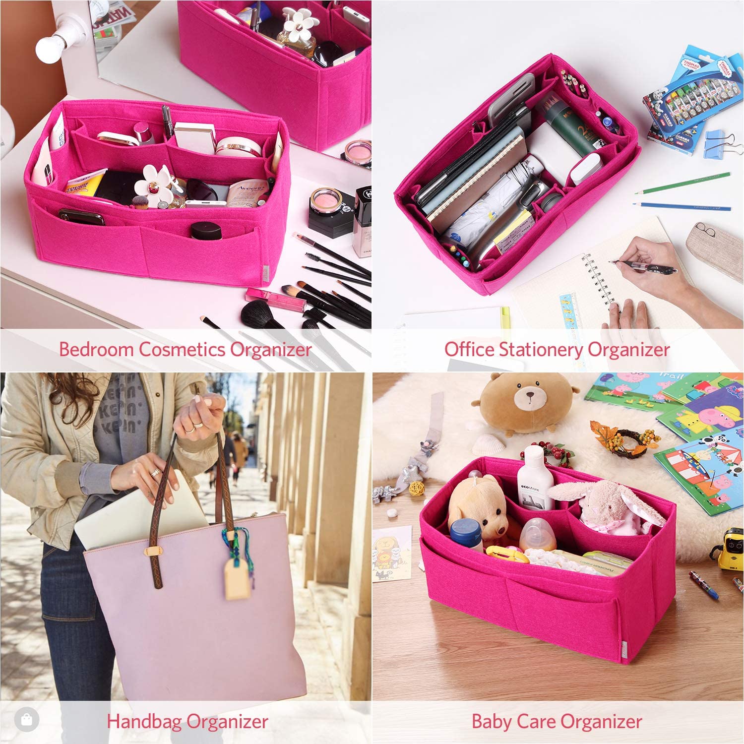 Felt Purse Organizer, Bag in Bag Organizer For Tote & Handbag Speedy Neverfull, Medium Large Extra Large