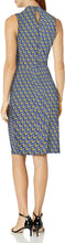 
                        
                          Muat gambar ke penampil Galeri, Amazon Brand - Lark &amp; Ro Women's Sleeveless Crossover Twist Neck Faux Wrap Dress
                        
                      