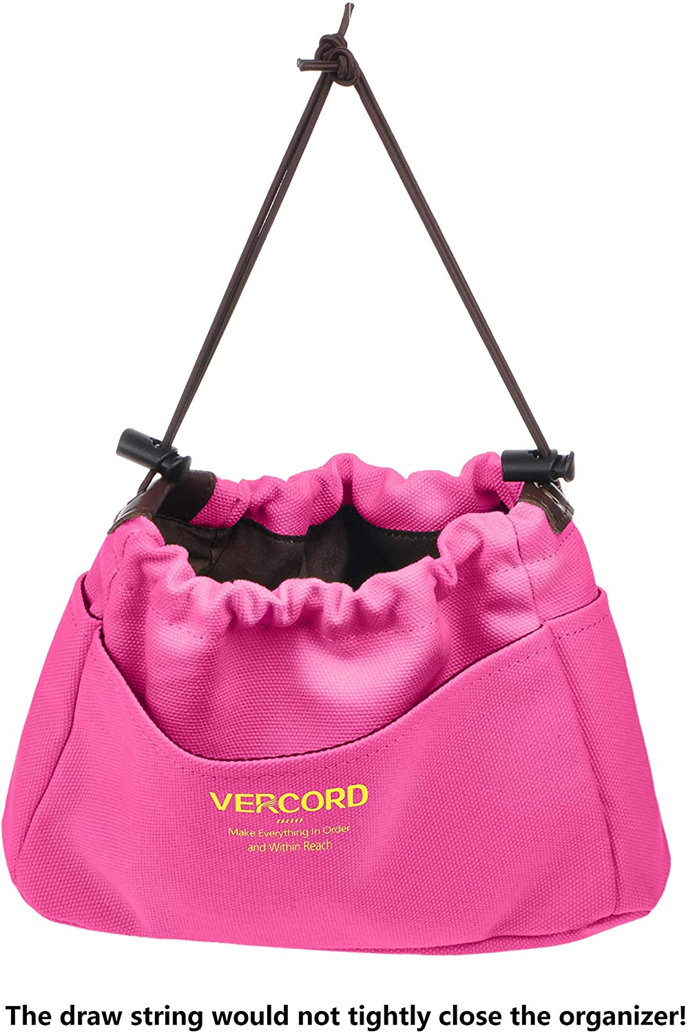 Vercord Canvas Handbag Organizers, Sturdy Purse Insert Organizer Bag in Bag, 10 Pockets Beige Small