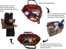 
                        
                          Load image into Gallery viewer, Felt Tote Bag Organizer Insert with Pockets, Handbag Purse Shaper, fits Neverfull, Speedy, Longchamp, etc.
                        
                      