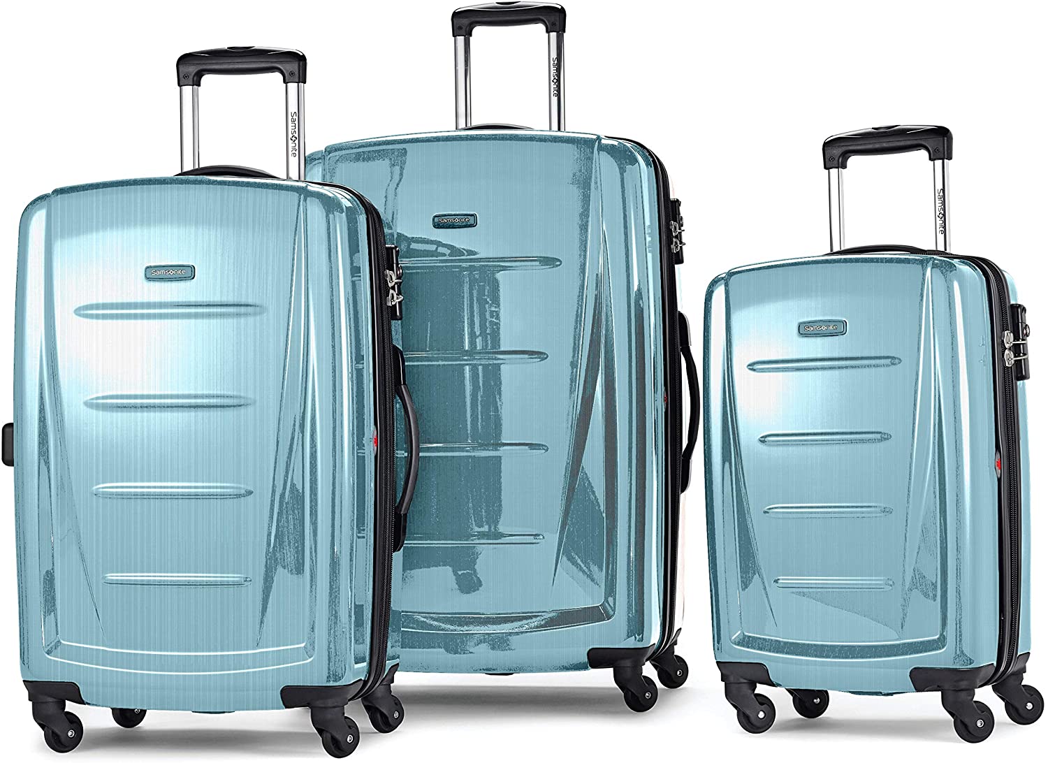 Samsonite Winfield 2 Hardside Expandable Luggage with Spinner Wheels, Charcoal, Checked-Large 28-Inch
