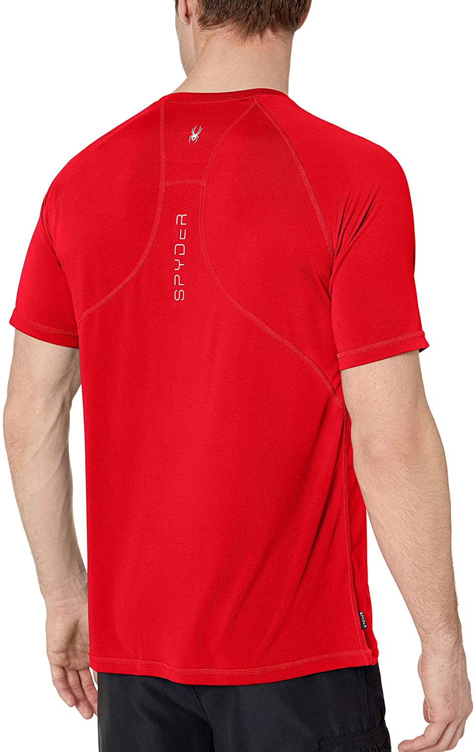 Spyder Men's Hydro Stretch Swim T-Shirt - Quick Dry Short Sleeve Rash Guard Tee