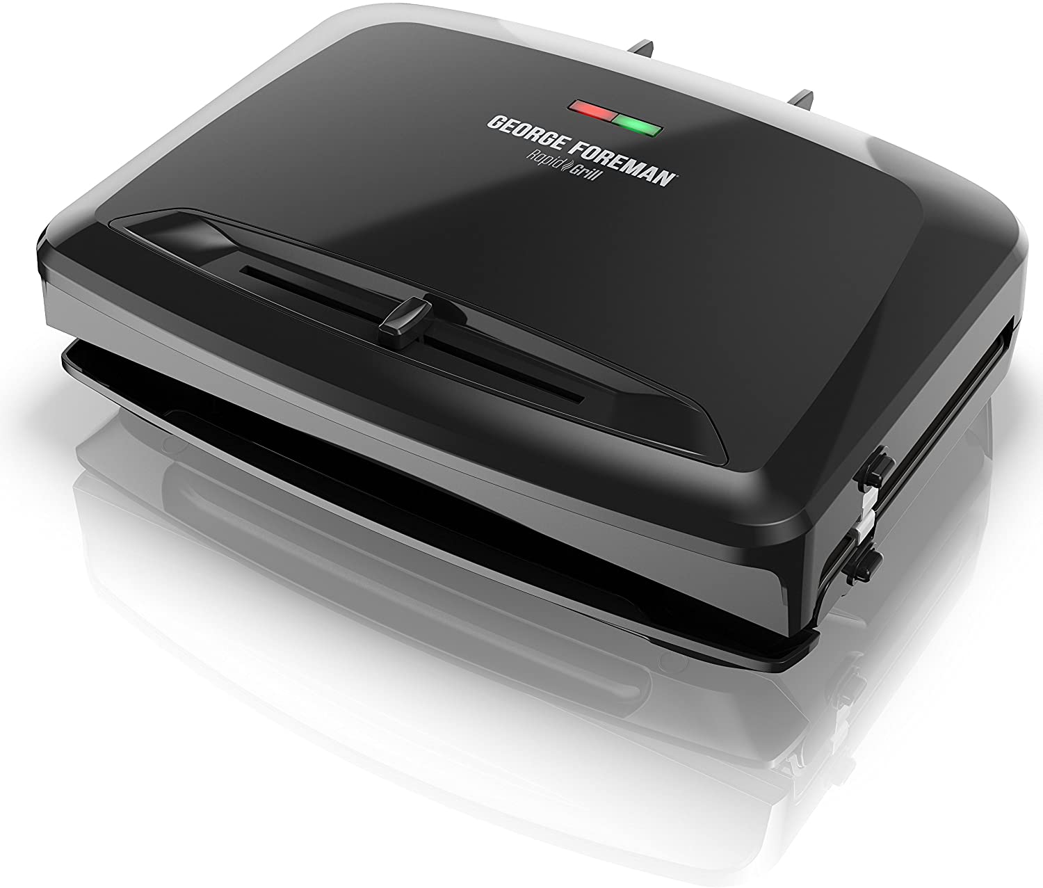 George Foreman Rapid Grill Series, 5-Serving Removable Plate Electric Indoor Grill and Panini Press, Black, RPGV3801BK - JOY2ESpree