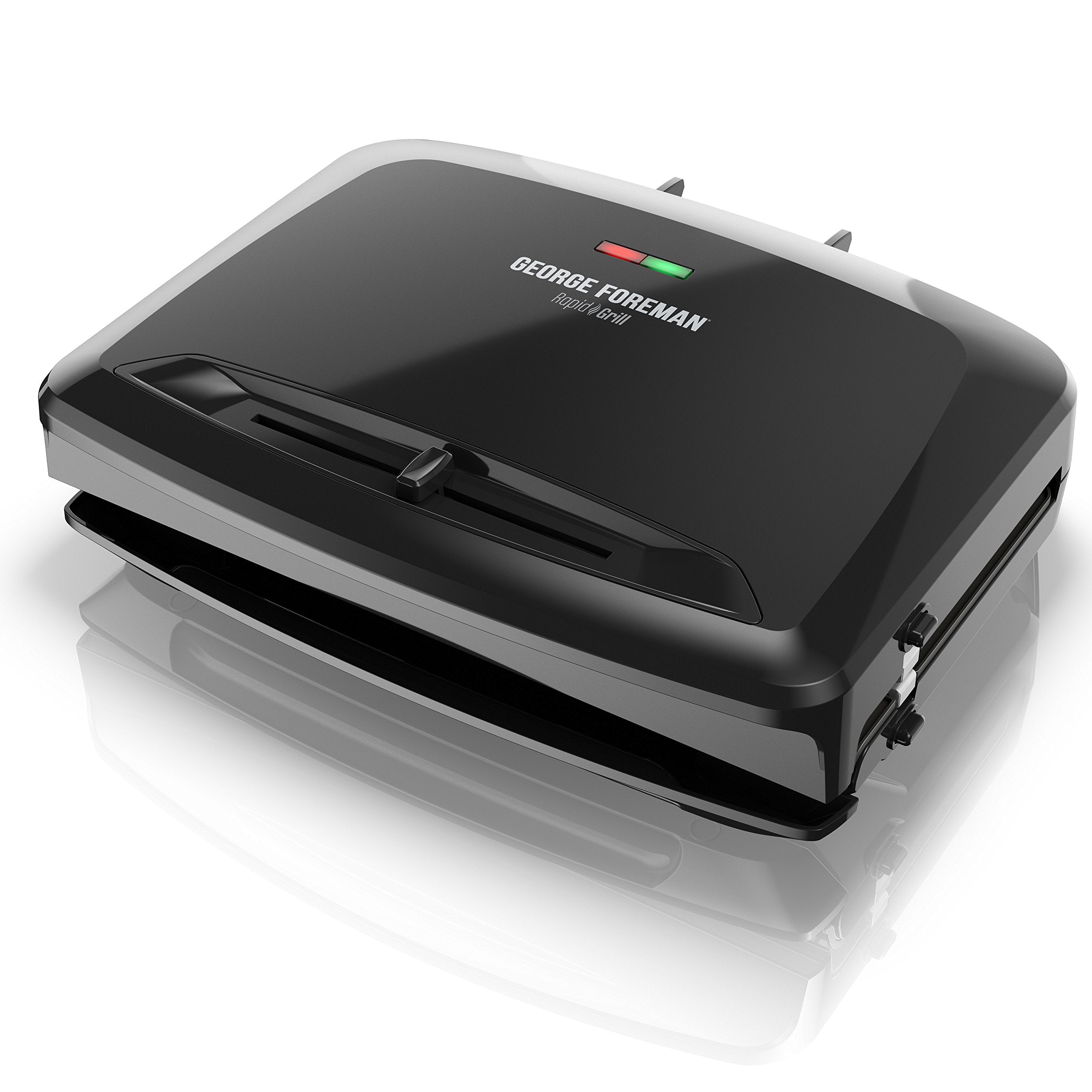 George Foreman Rapid Grill Series, 5-Serving Removable Plate Electric Indoor Grill and Panini Press, Black, RPGV3801BK - JOY2ESpree