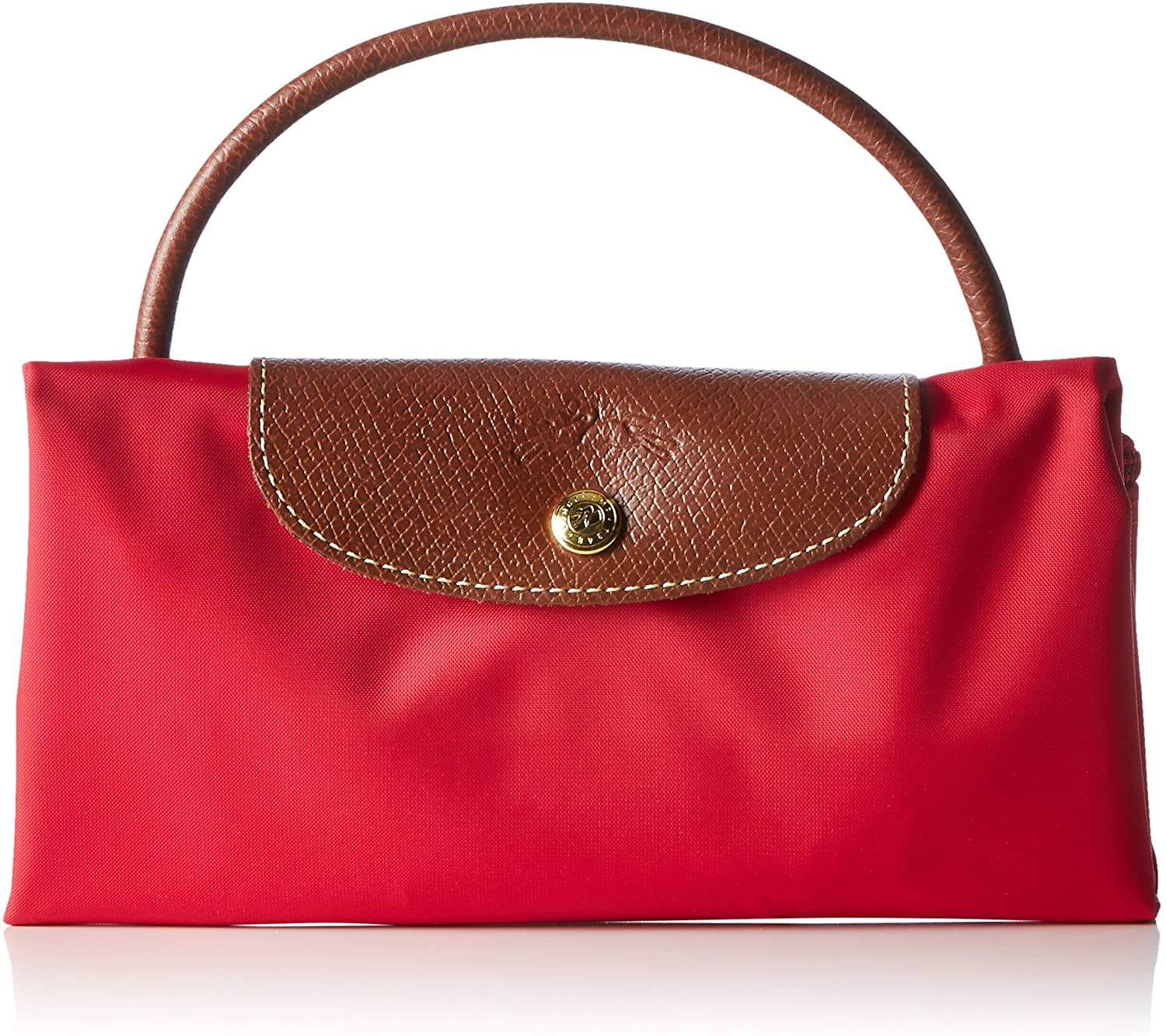 Longchamp Le Pliage Large Travel Bag, Red Garance, 17.75" x 13.75" x 9"