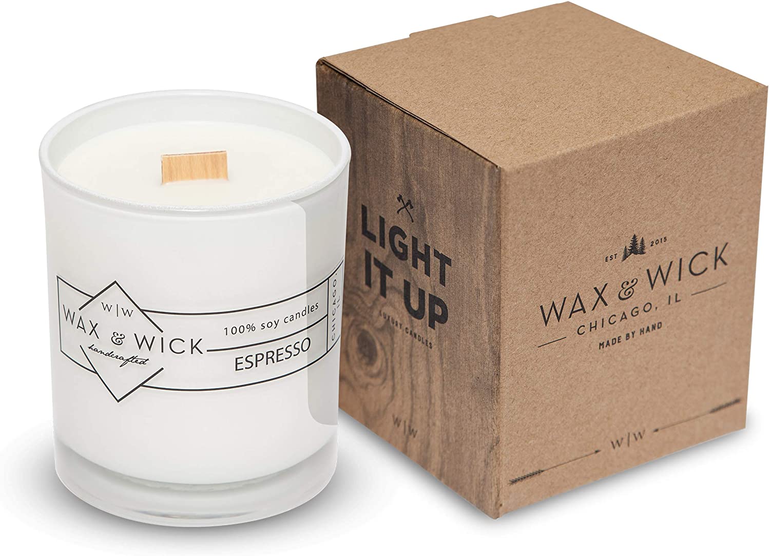 Scented Soy Candle: 100% Pure Soy Wax with Wood Double Wick