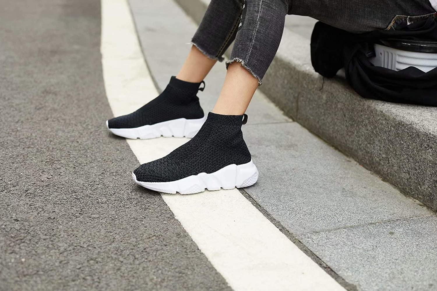 Voxge Men's and Women's Sock Sneakers Lightweight Breathable Athletic Running.