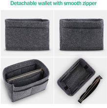 
                        
                          Load image into Gallery viewer, MA STRAP Purse Organizer with Detachable Zipper Pouch Multipurpose Felt Insert Bag Fit Speedy Neverfull Longchamp Tote
                        
                      