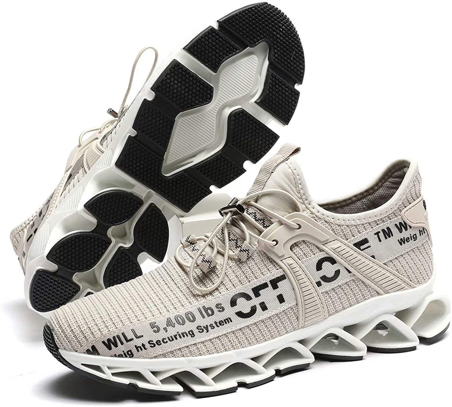 Pozvnn Mens Blade Sneakers Athletic Running Shoes Non Slip Walking Fashion Tennis Shoes