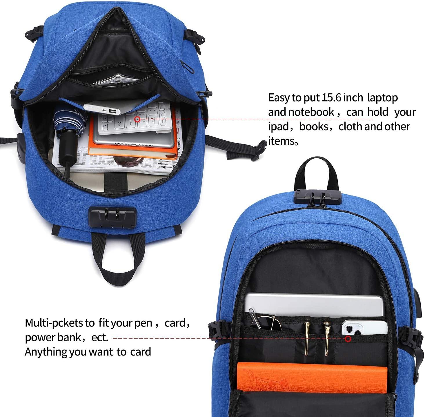 Laptop Backpack,Business Travel Anti Theft Backpack for Men Women with USB Charging Port - JOY2ESpree