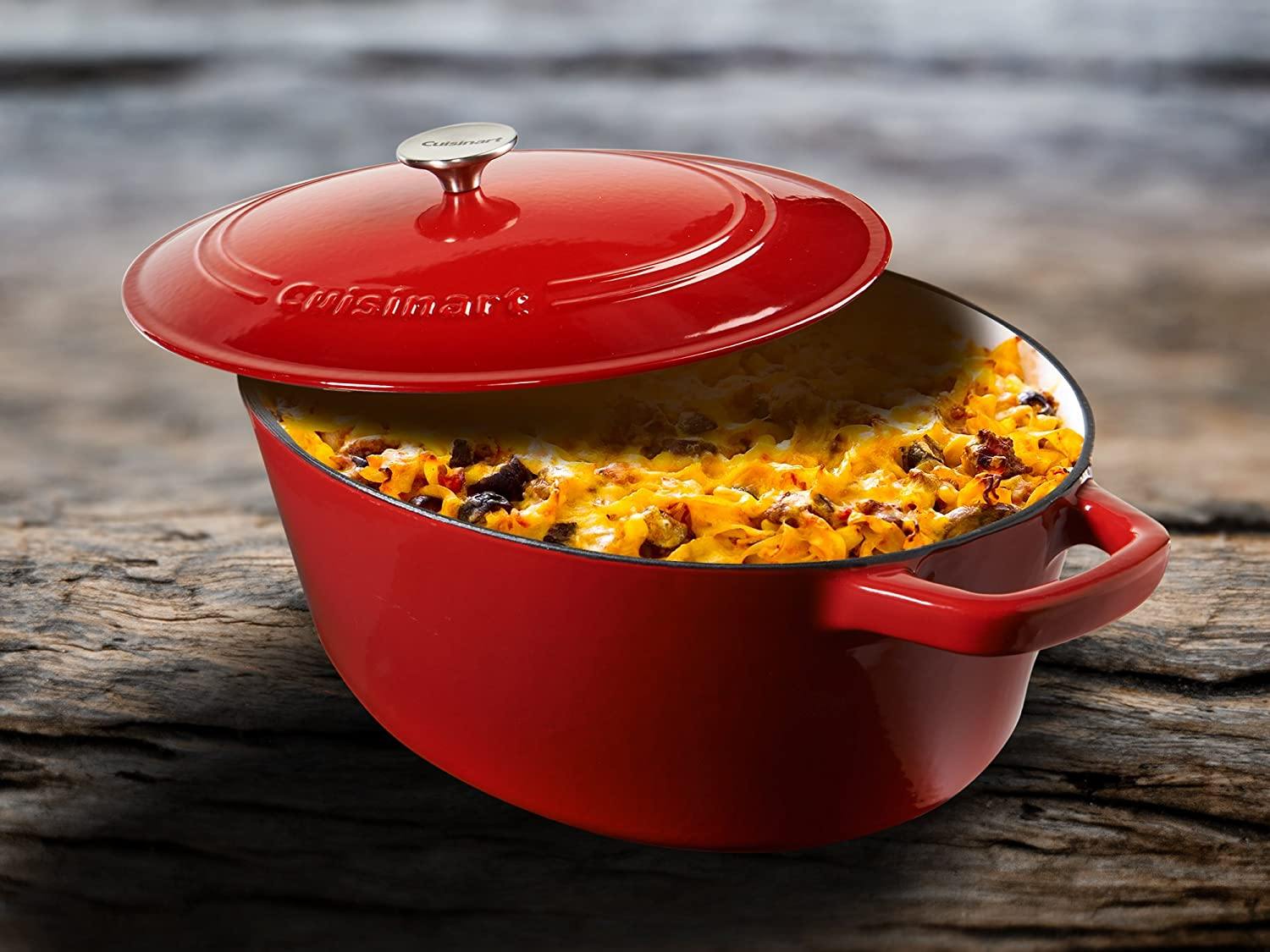 Cuisinart Cast Iron Casserole, Terracotta Orange, 7-Quart - JOY2ESpree