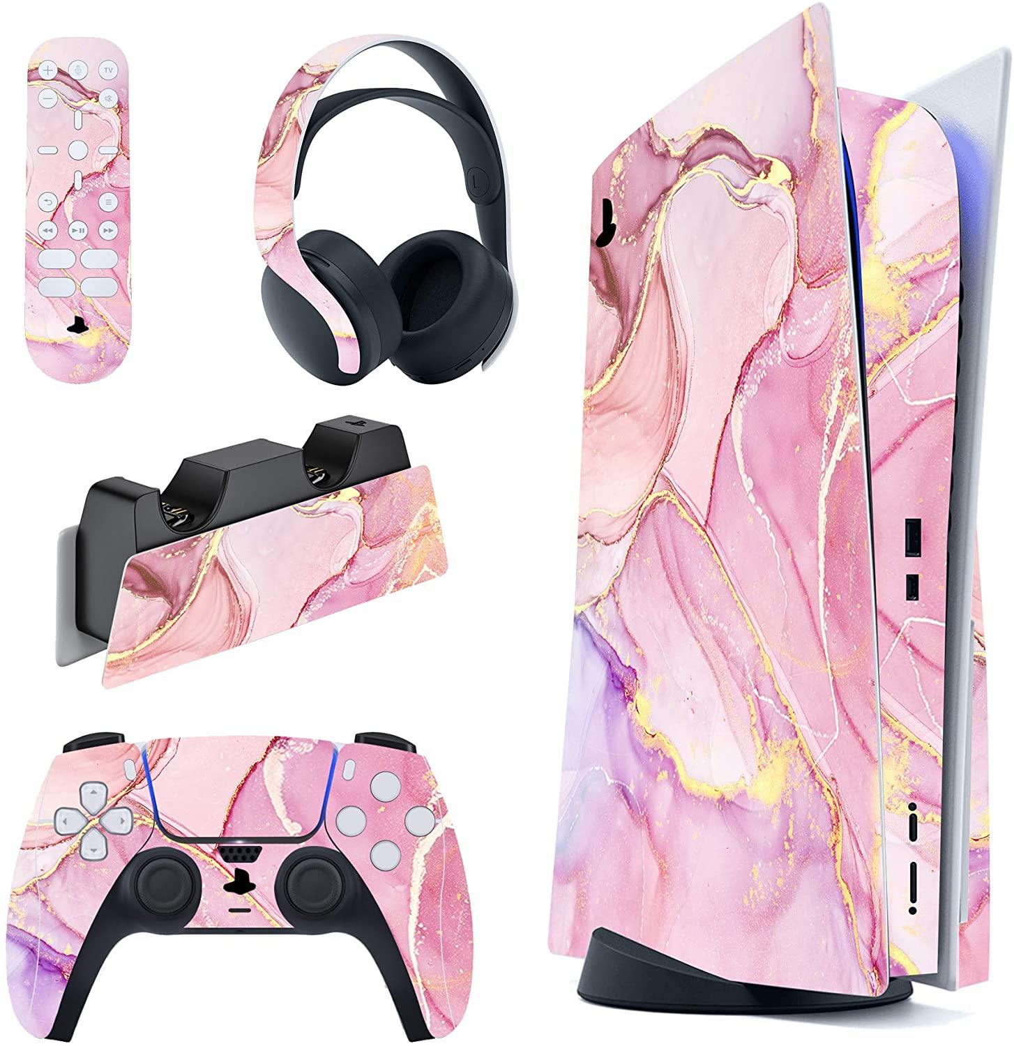 PlayVital Orange Star Universe Full Set Skin Decal for PS5 Console Disk Edition - JOY2ESpree