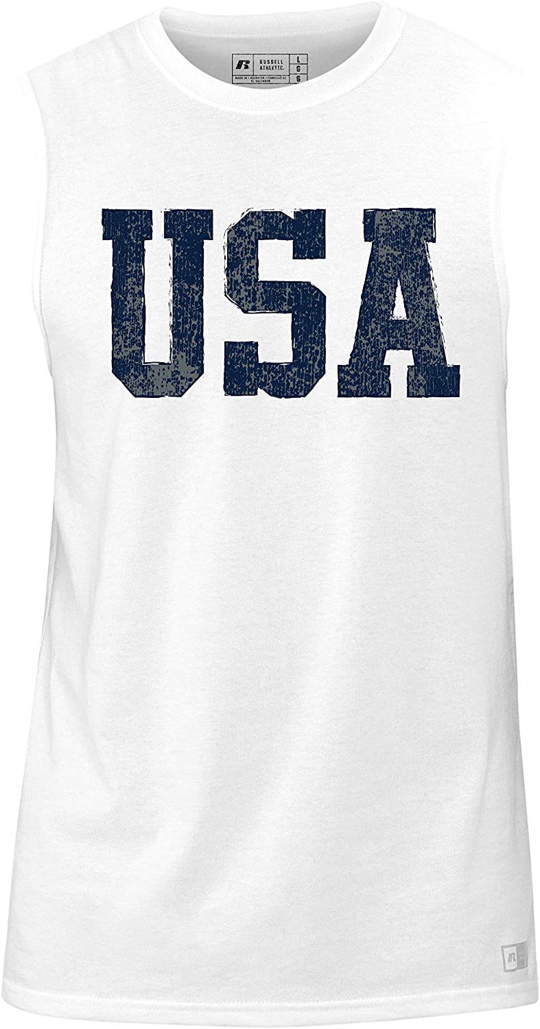 Russell Athletic Men's Cotton Performance Sleeveless Muscle T Shirts