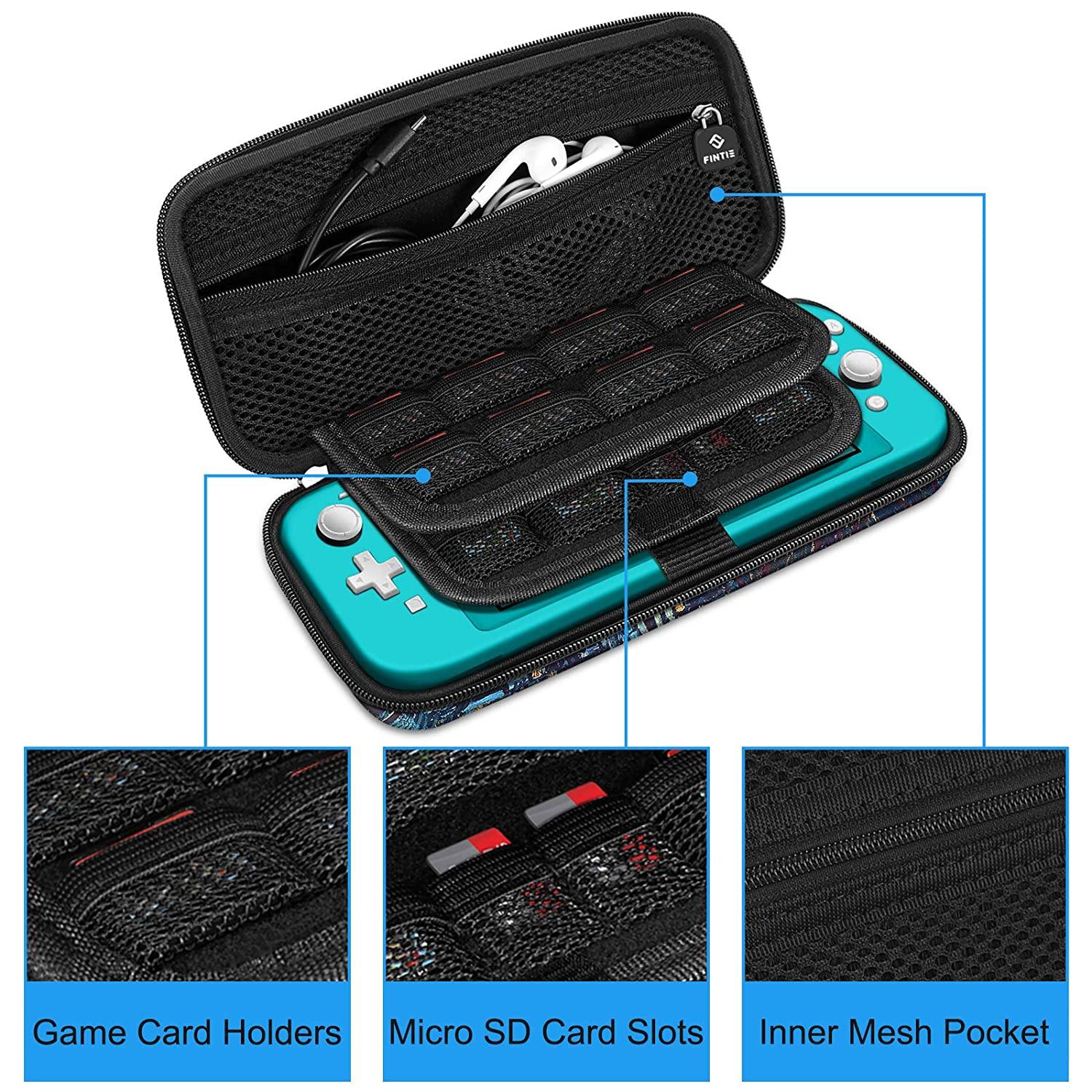 Fintie Carry Case for Nintendo Switch Lite 2019 - [Shockproof] Hard Shell Protective Cover Bag with 15 Game Card/2 Micro SD Card Slots - JOY2ESpree