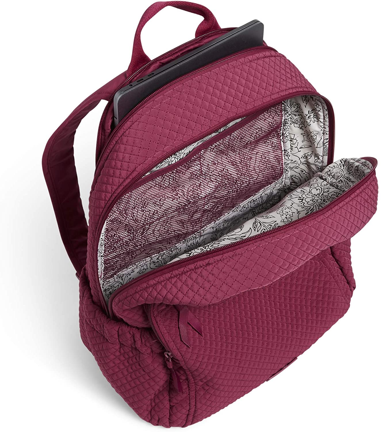 Vera Bradley Women's Microfiber Campus Backpack, Classic Navy, One Size