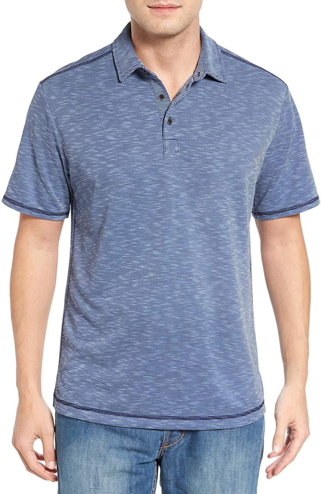 Tommy Bahama New Double Tempo Spectator Jersey Polo, Maritime