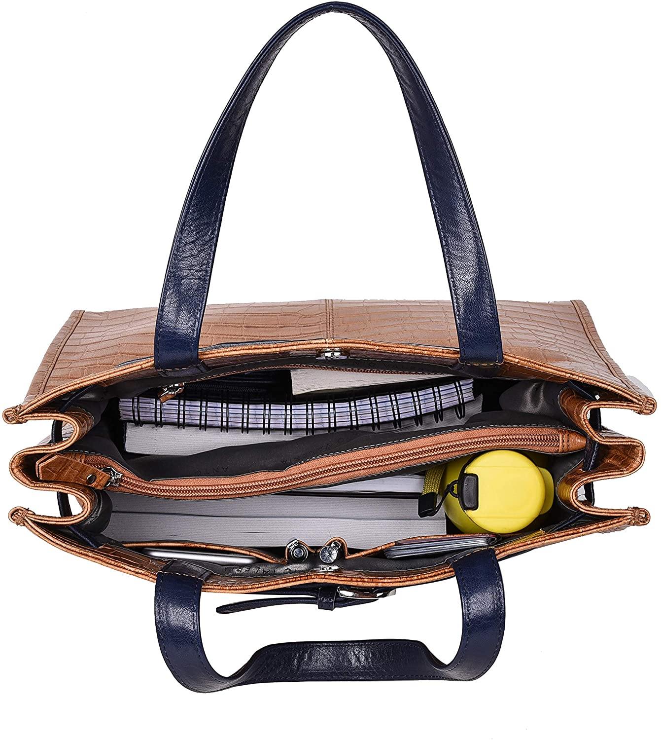 Antonio Valeria Emma Croco Print Leather Tote Bag For Women - JOY2ESpree