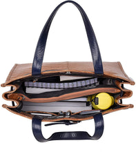 
                        
                          Load image into Gallery viewer, Antonio Valeria Emma Croco Print Leather Tote Bag For Women - JOY2ESpree
                        
                      