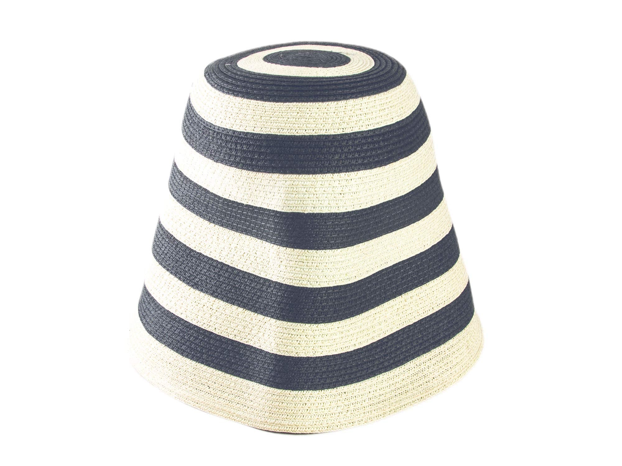 Max Mara 'S Women's Cosa Striped Cloche Hat One Size Navy Blue