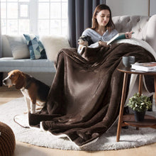 
                        
                          Load image into Gallery viewer, Bedsure Sherpa Fleece Blanket Throw Size Navy Lightweight Super Soft Cozy Luxury Bed Blanket Microfiber
                        
                      