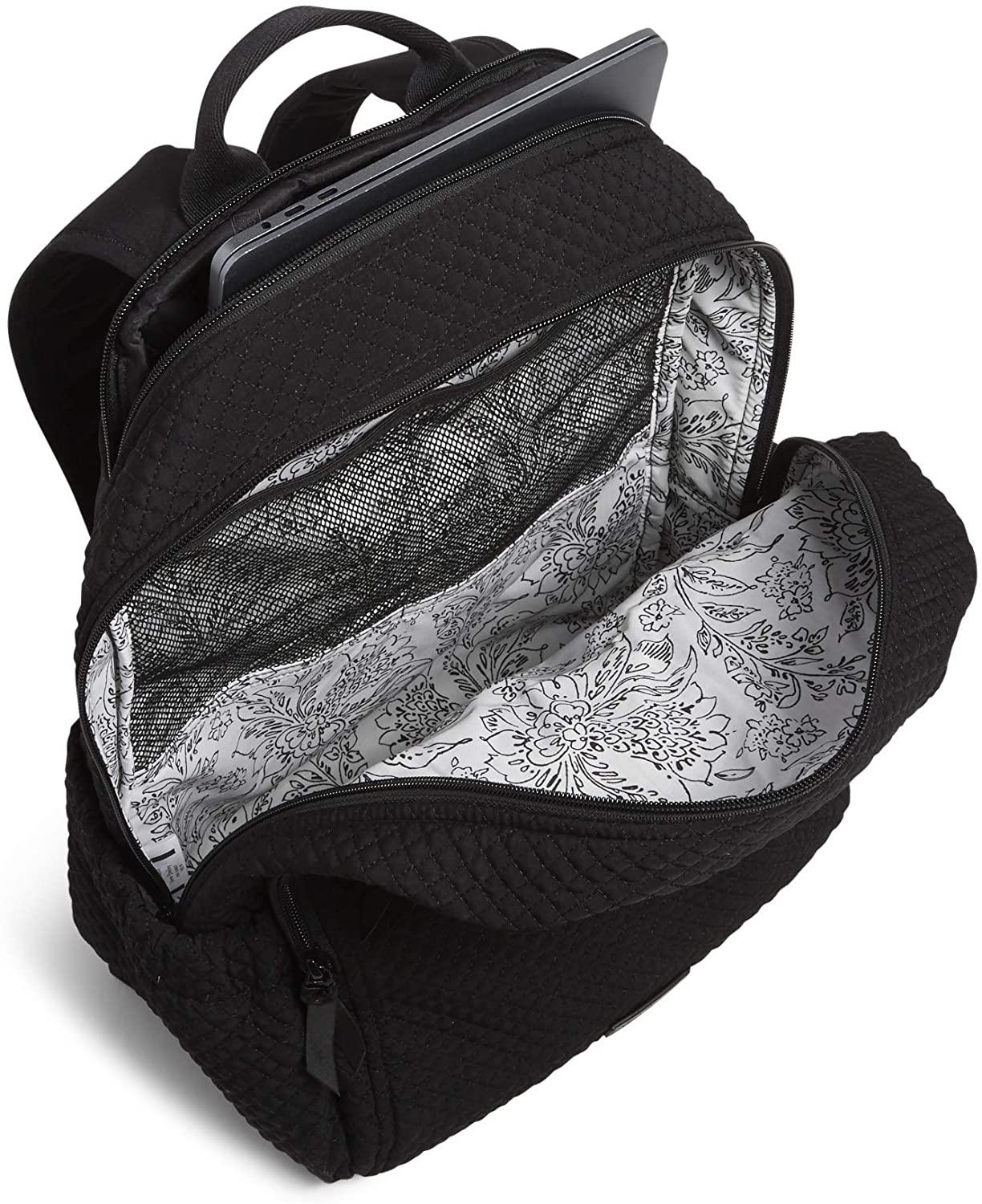 Vera Bradley Women's Microfiber Campus Backpack, Classic Navy, One Size