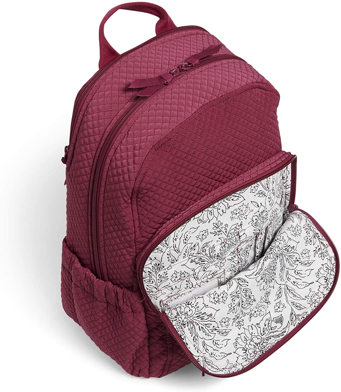 Vera Bradley Women's Microfiber Campus Backpack, Classic Navy, One Size