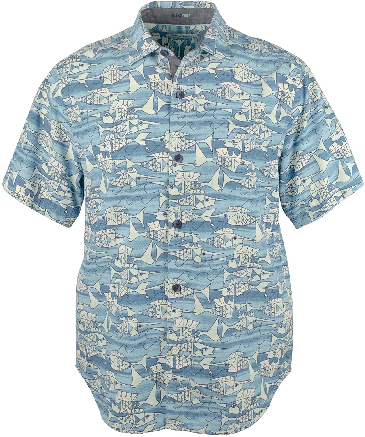 Tommy Bahama Blue Fish Bay Artist's Series Silk Camp Shirt