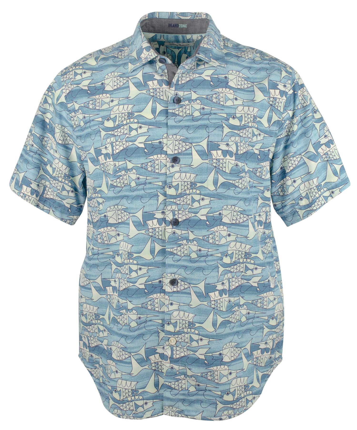 Tommy Bahama Blue Fish Bay Artist's Series Silk Camp Shirt