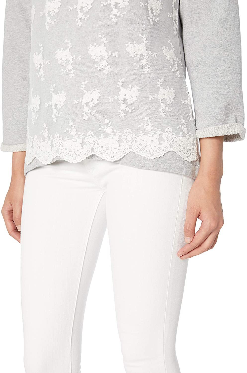 Jag Jeans Women's Lana Lace Overlay Sweatshirt