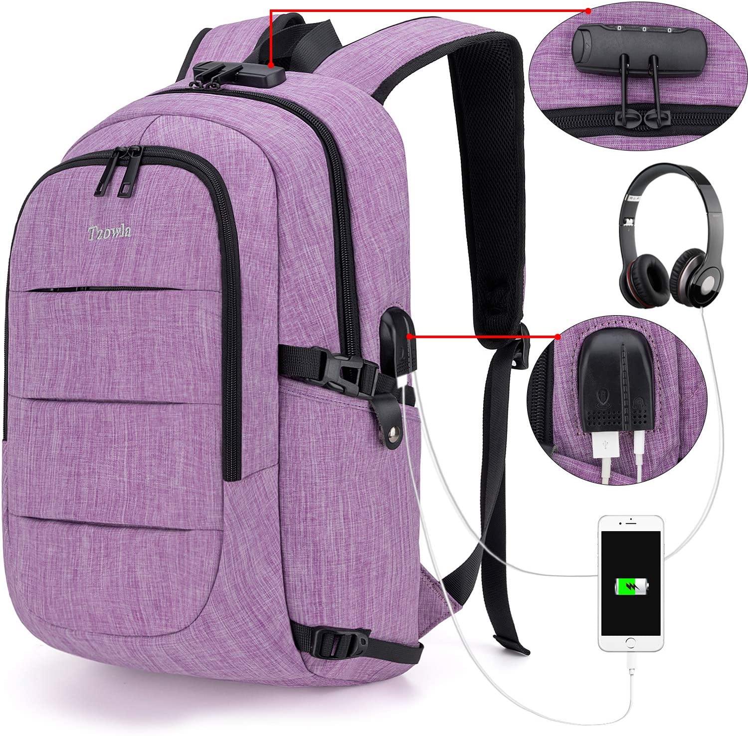Travel Laptop Backpack Water Resistant Anti-Theft Bag with USB Charging Port - JOY2ESpree