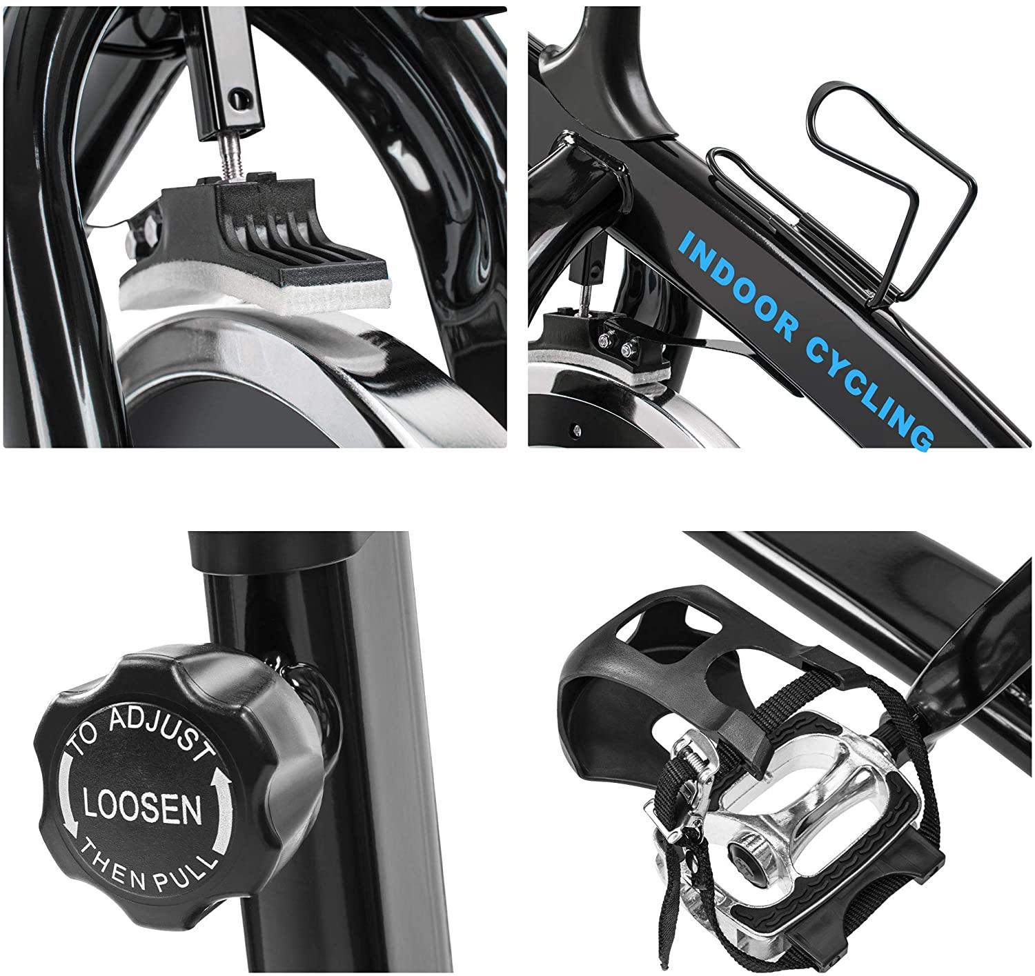 Exercise bike,Stationary Indoor Cycling Bike for Home Cardio Workout, Belt Drive Exercise Bicycle with LCD Monitor,Max Weight Capacity 330 LBS - JOY2ESpree