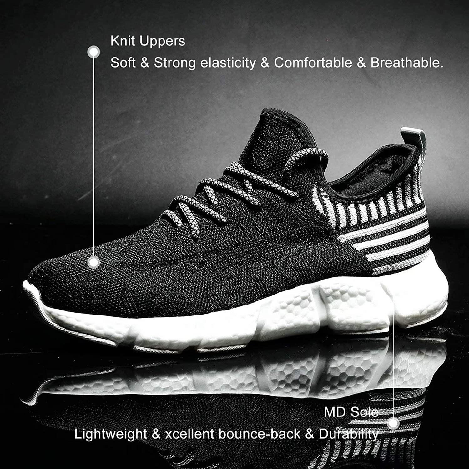 KEEZMZ Men's Running Shoes Fashion Breathable Sneakers Mesh Soft Sole Casual Athletic Lightweight