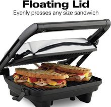 
                        
                          गैलरी व्यूवर में इमेज लोड करें, Hamilton Beach Panini Press, Sandwich Maker &amp; Electric Indoor Grill, Upright Storage, Nonstick Easy Clean Grids, Stainless Steel (25410) - JOY2ESpree
                        
                      