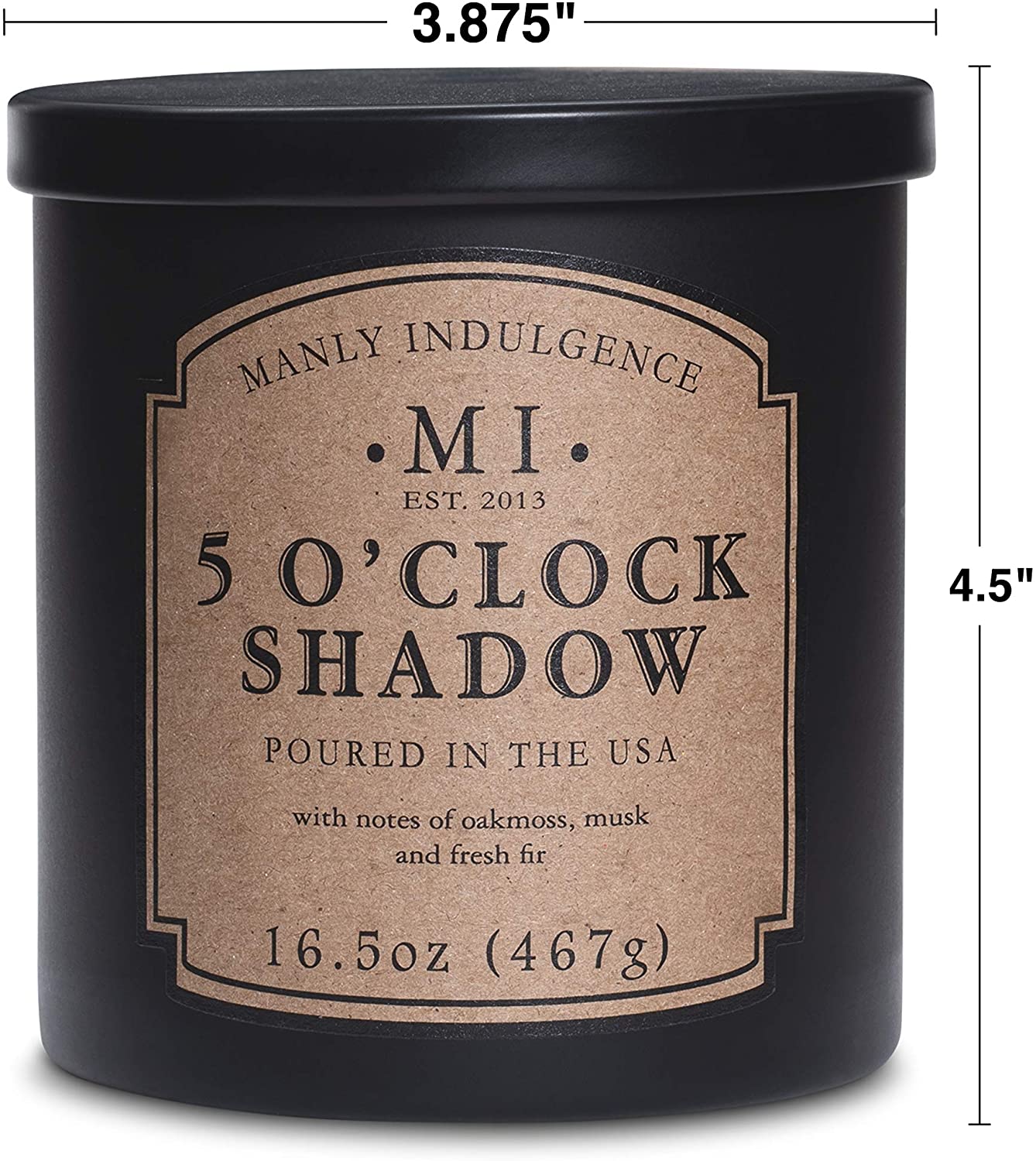 Manly Indulgence Sea Salt & Ginger Scented Jar Candle, 15 Oz, White